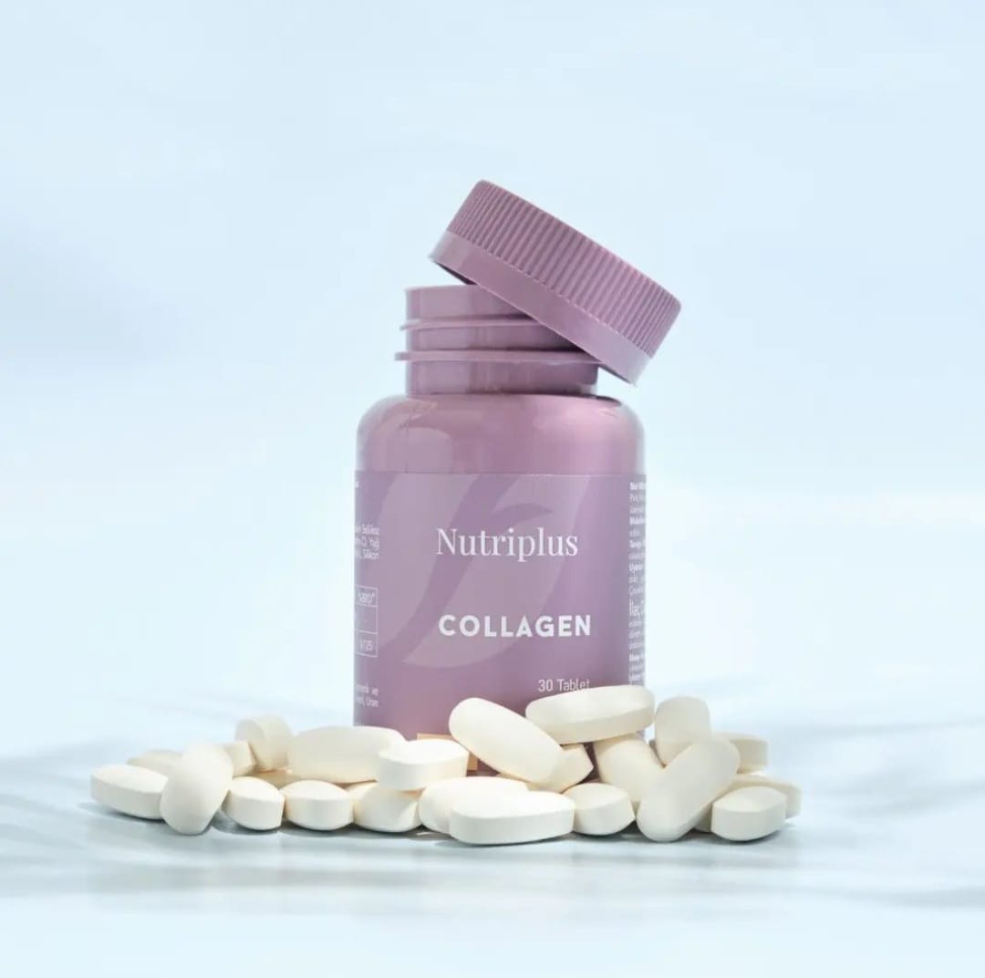 Nutriplus Kollagen Tabletten 30 Stück – Typ I & III + Vitamin C – für Haut, Haare, Nägel – Beauty Pflege