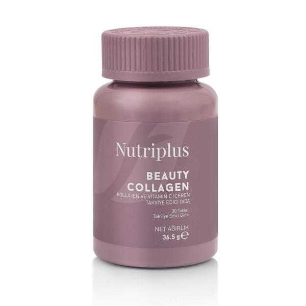 Nutriplus Kollagen Tabletten 30 Stück – Typ I & III + Vitamin C – für Haut, Haare, Nägel – Beauty Pflege