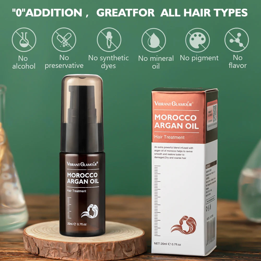 VIBRANT GLAMOUR Marokkanisches Ätherisches Haaröl Reparatur, Glanz & Pflege 20ml