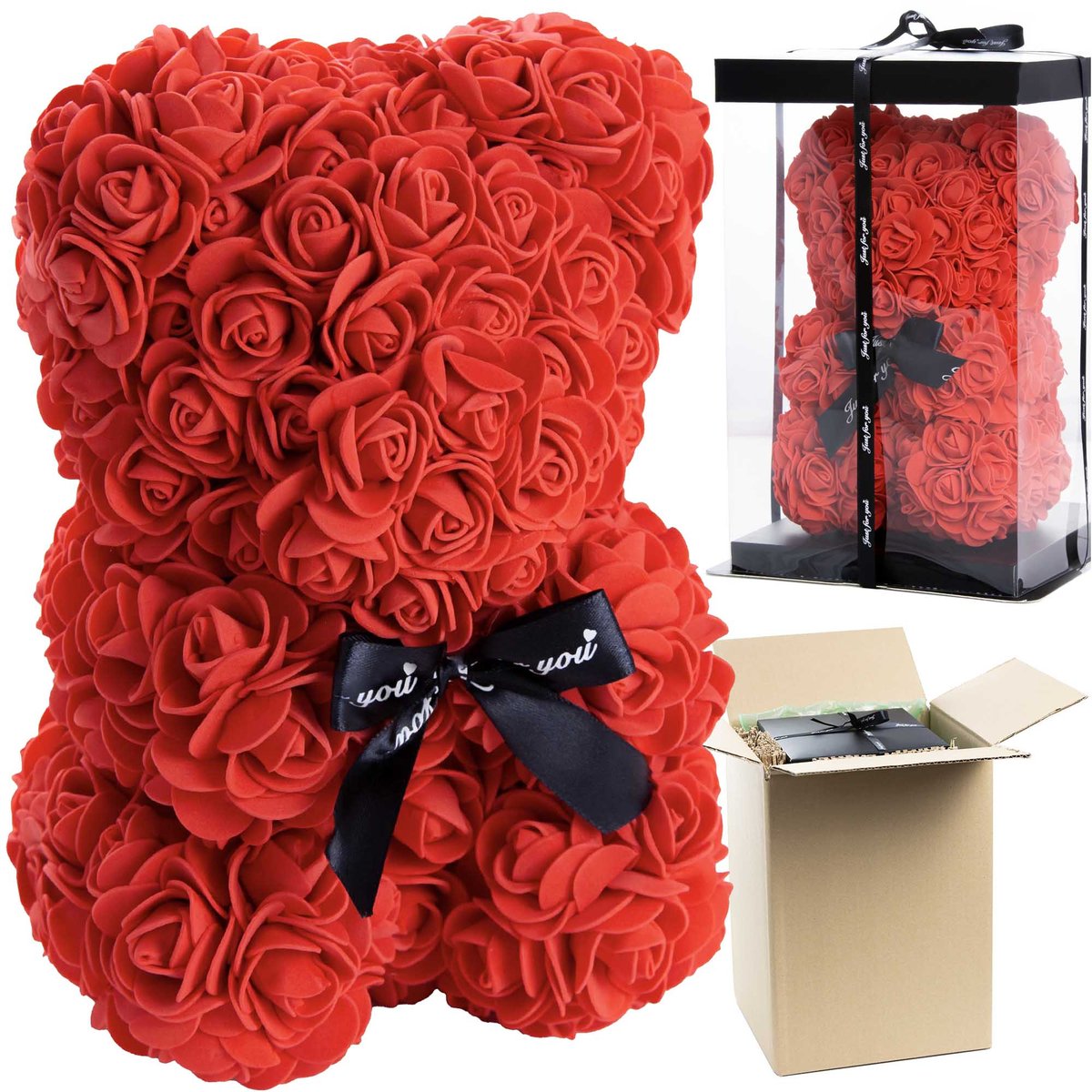 Rosenbär 20 cm – Geschenk– Perfektes Valentinstag Geschenk Romantisch & Einzigartig