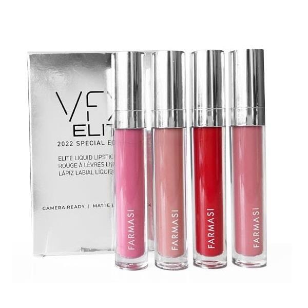 FARMASI Elite Matte – Set aus 4 flüssigen, matten Lippenstiften