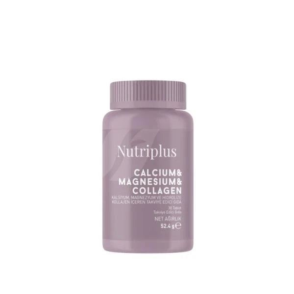 Nutriplus Calcium + Magnesium + Kollagen Tabletten – 30 Stück | Starke Knochen, starke Energie, starkes Leben