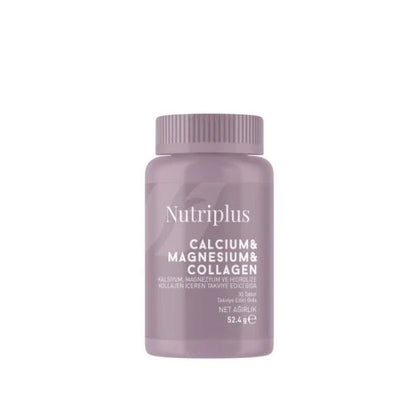 Nutriplus Calcium + Magnesium + Kollagen Tabletten – 30 Stück | Starke Knochen, starke Energie, starkes Leben