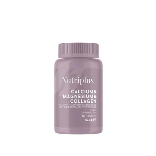 Nutriplus Calcium + Magnesium + Kollagen Tabletten – 30 Stück | Starke Knochen, starke Energie, starkes Leben