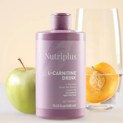 Farmasi L-Carnitin + Grüner Tee & Vitamin B6 – Pfirsich & Apfel Geschmack (450 ml)