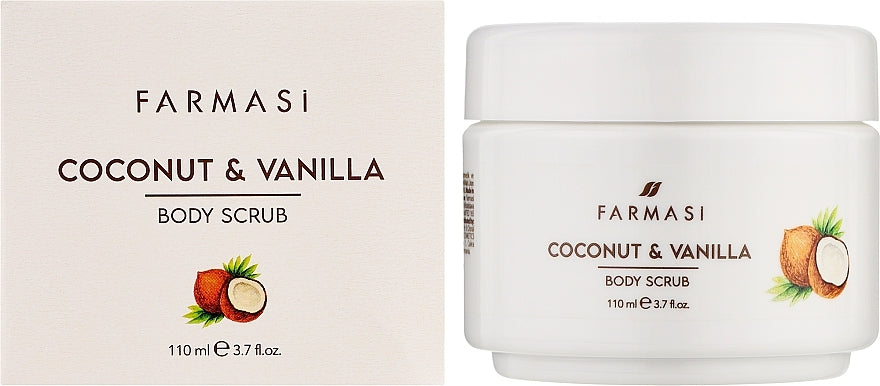 Farmasi Coconut &amp; Vanilla Körperpeeling – Sanft, sinnlich &amp; pflegend (110 ml)
