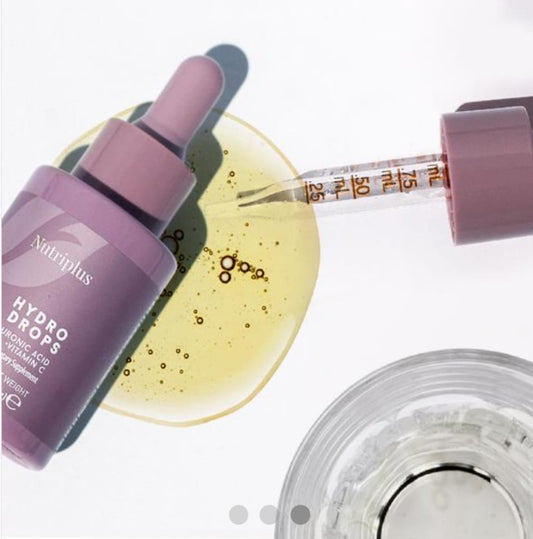 HydroDrops Farmasi Nutriplus Hyaluronsäure mit Vitamin C und Bitterorangenblütenextrakt 30 ml Tropfen