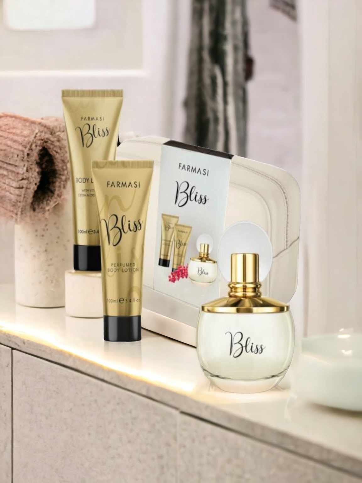 Bliss Set: Eau de Parfum 70ml, Duschgel 100ml, Körperlotion 100ml