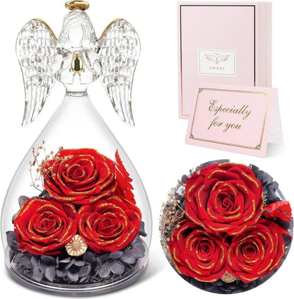 Ewige Rose Engel Geschenke im Glas für Frauen Mama Oma