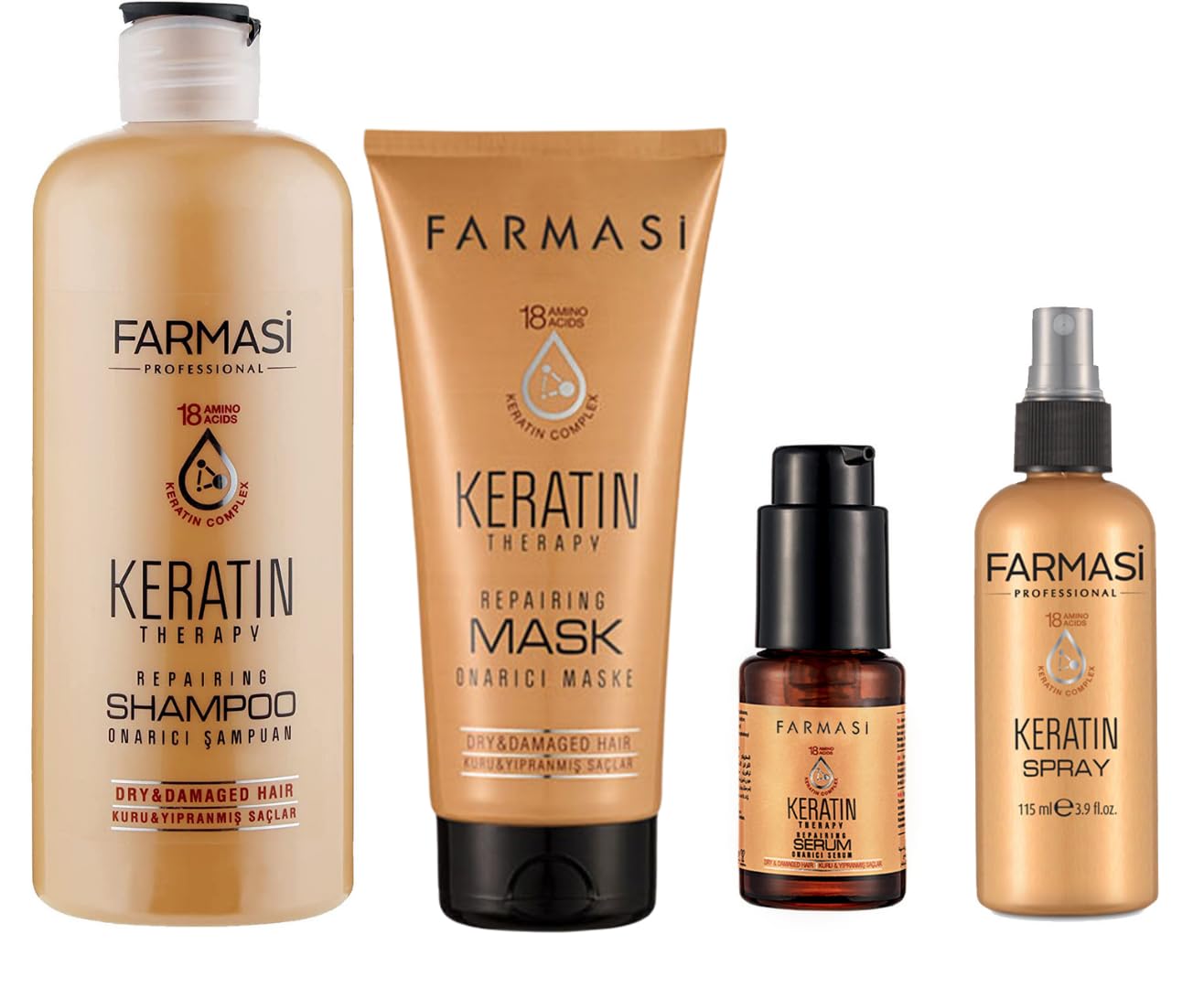 Farmasi Keratin Haarpflege-4-Set – Intensivpflege für trockenes & strapaziertes Haar