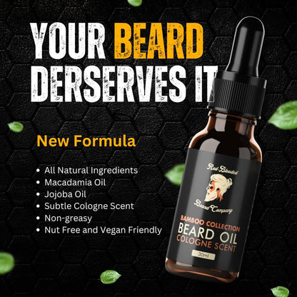Red-Blooded Premium Bartpflegeset für Männer – Komplettes Beard Care Kit mit Bartöl, Bartbalsam, Bürste, Kamm & Schere – Cologne-Duft mit Jojoba- & Macadamiaöl