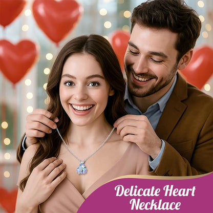 Ewige Rose mit Herz-Schmuck – Luxuriöses Geschenkset für besondere Momente