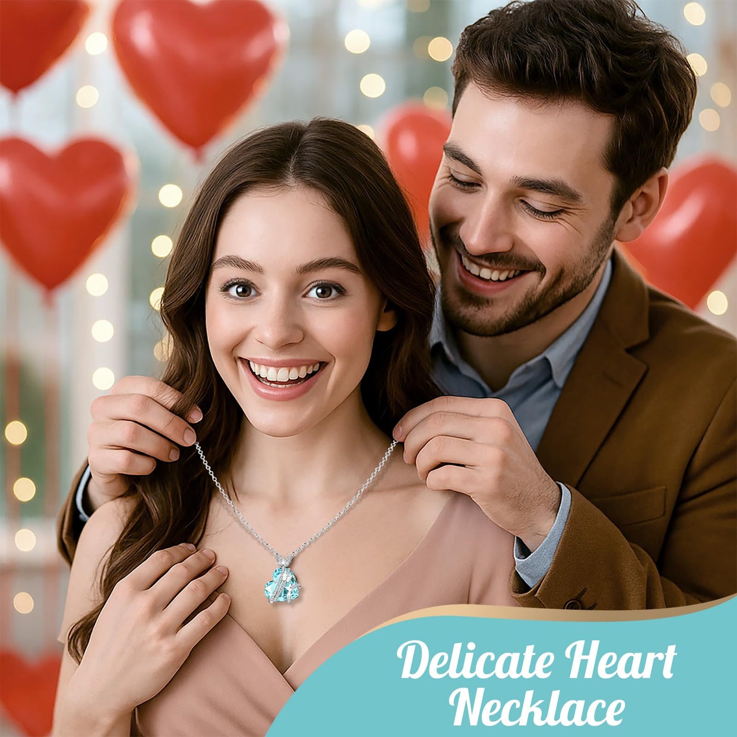 Ewige Rose mit Herz-Schmuck – Luxuriöses Geschenkset für besondere Momente