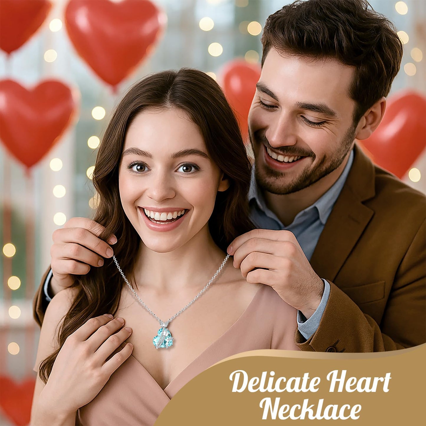 Ewige Rose mit Herz-Schmuck – Luxuriöses Geschenkset für besondere Momente