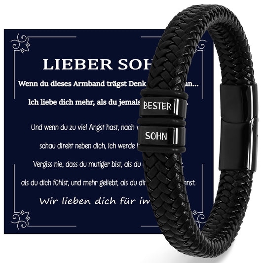 Herren Lederarmband „Ich liebe dich“ – Das perfekte Geschenk für Männer