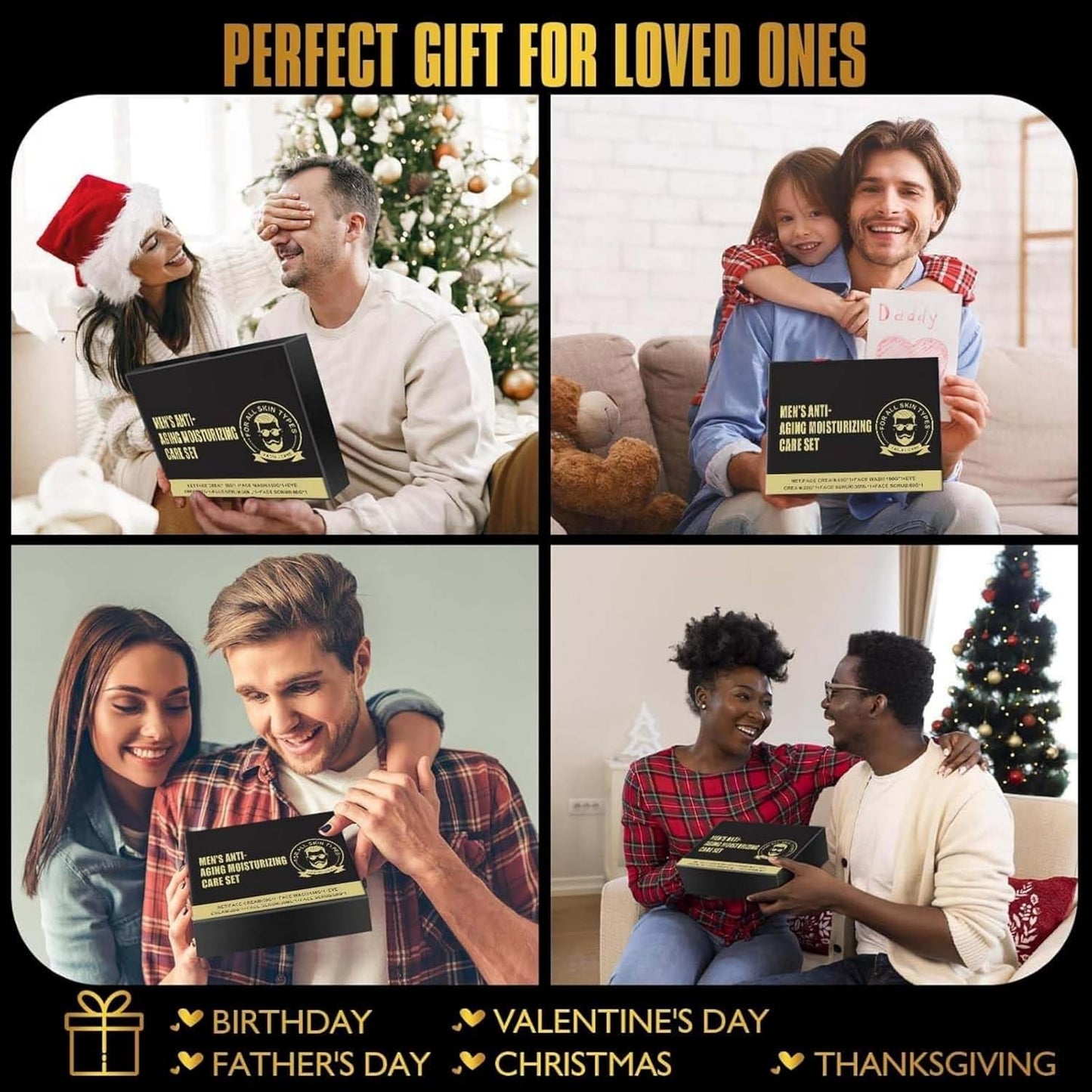 Altherona Gesichtspflege Set für Männer – 5-teiliges Face Care Komplettset mit Reinigungsgel, Peeling, Serum, Augencreme & Gesichtscreme – Ideales Geschenk für Männer