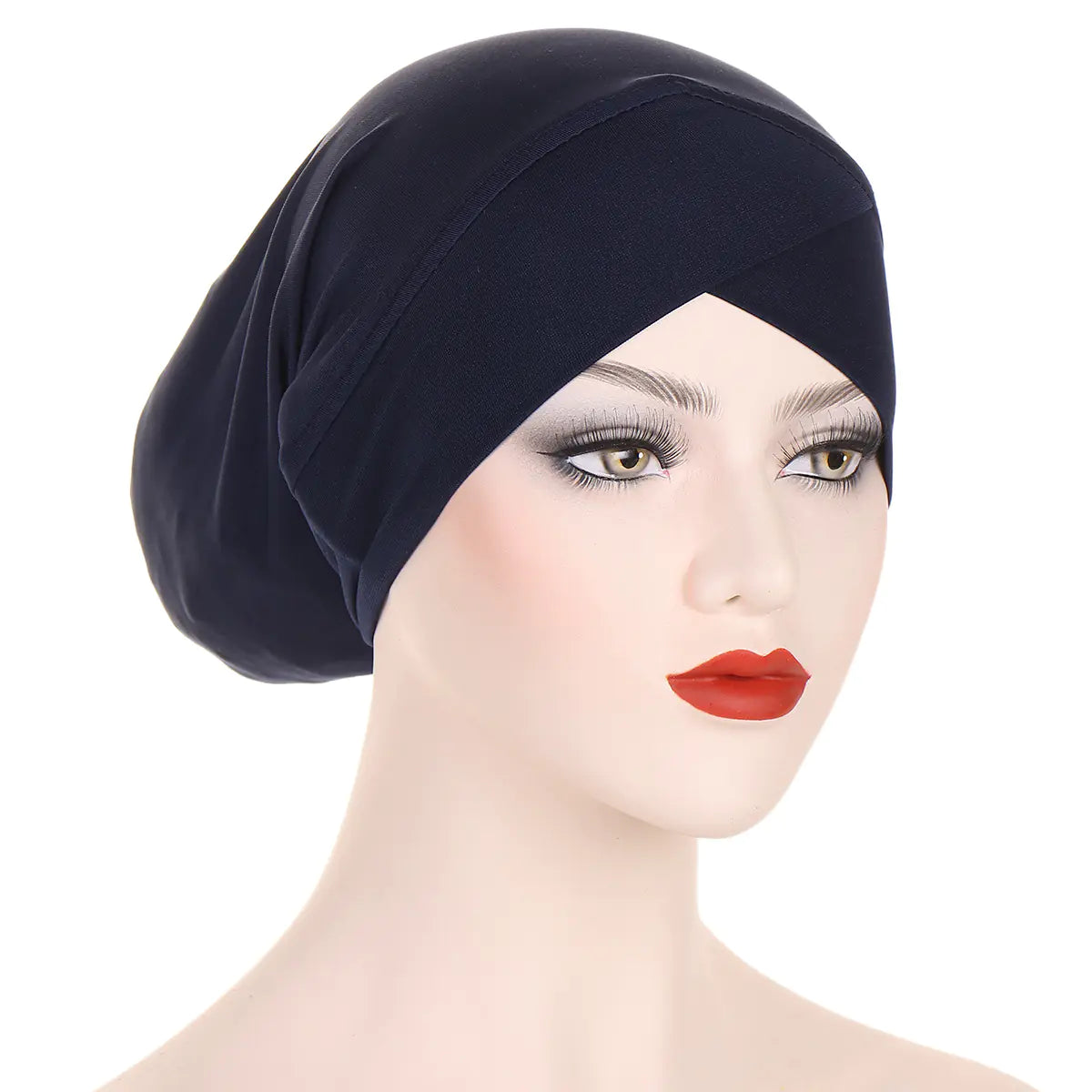Multicolor Cross-Back Muslim Underscarf Cap