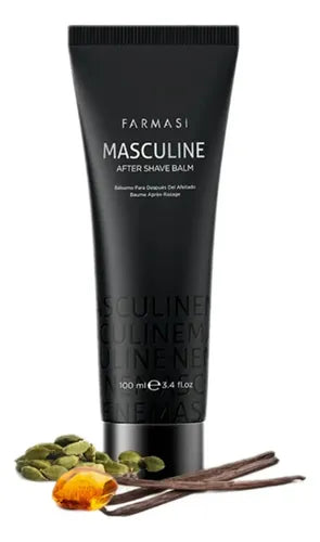 Farmasi Masculine After Shave Balm 100 ml – Beruhigender After Shave Balsam für Männer mit Vitamin E & Menthol