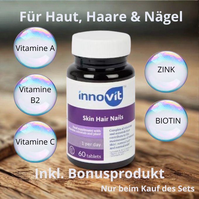 Beauty Kur Set – Kollagen Pulver, Magnesium 200 mg, Aloe Vera Konzentrat – Wellness Geschenkset + GRATIS Skin Hair Nails
