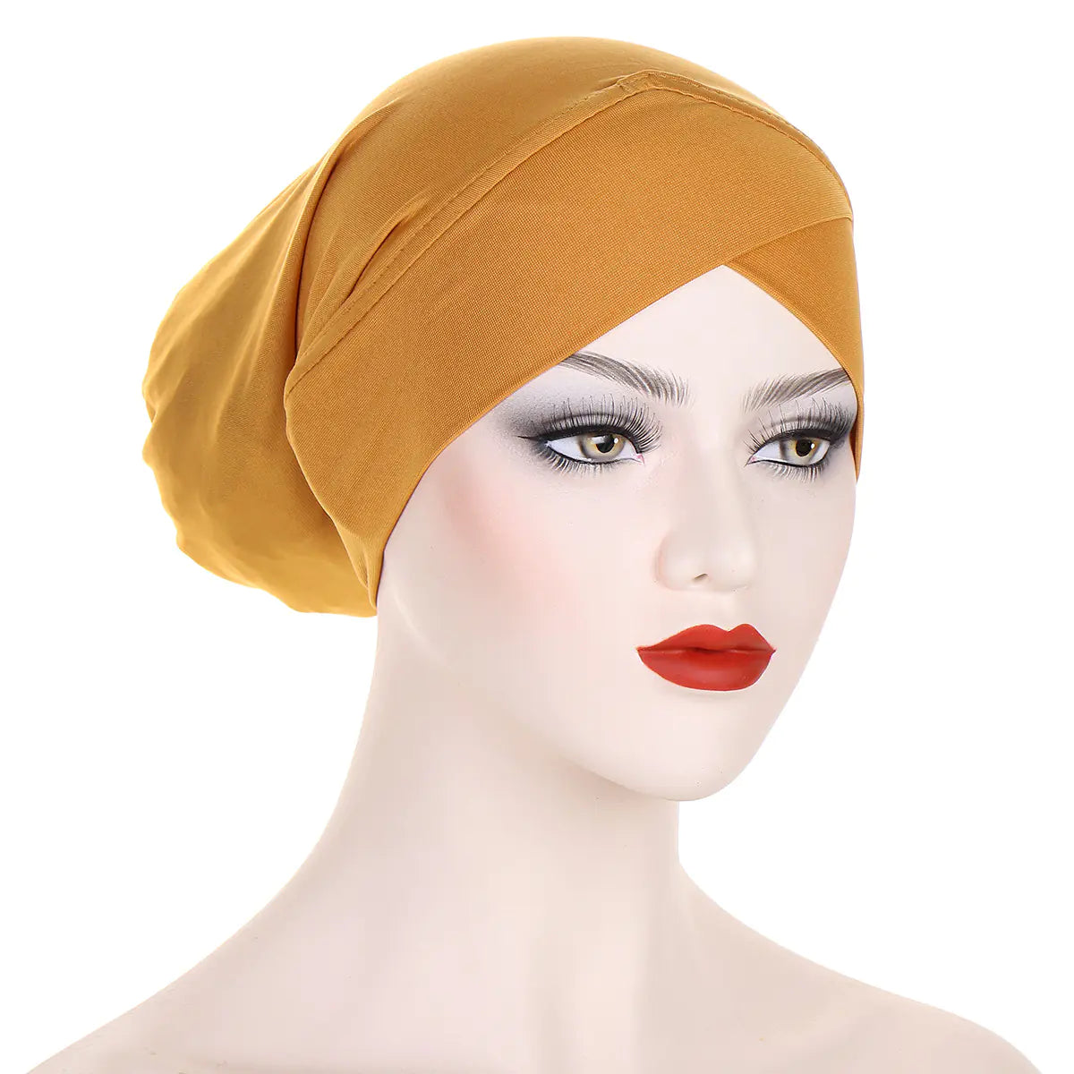 Multicolor Cross-Back Muslim Underscarf Cap