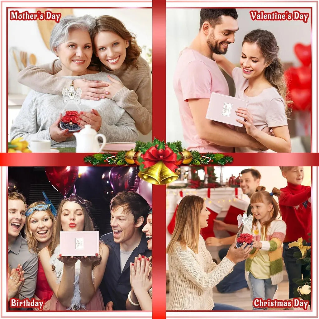 Ewige Rose Engel Geschenke im Glas für Frauen Mama Oma