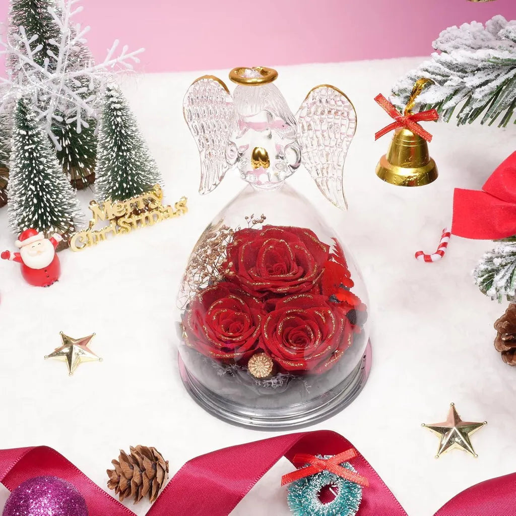Ewige Rose Engel Geschenke im Glas für Frauen Mama Oma