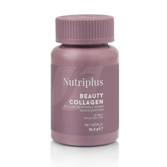 Nutriplus Kollagen Tabletten 30 Stück – Typ I & III + Vitamin C – für Haut, Haare, Nägel – Beauty Pflege