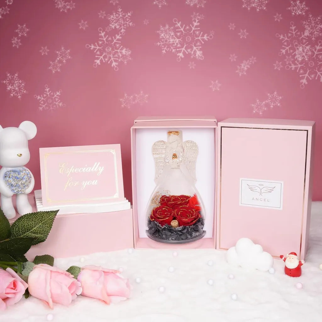 Ewige Rose Engel Geschenke im Glas für Frauen Mama Oma