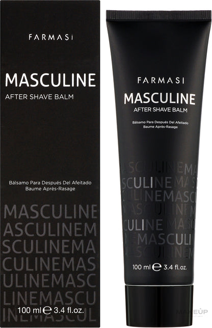 Farmasi Masculine After Shave Balm 100 ml – Beruhigender After Shave Balsam für Männer mit Vitamin E & Menthol