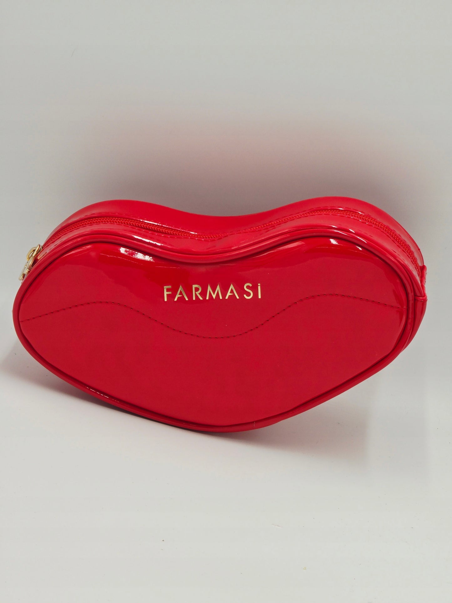 FARMASI Kosmetiktasche – Rot mit Lippenmotiv | Elegant & Stilvoll – Perfekt als Geschenk!