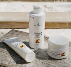 Farmasi Body Care Set – Coconut & Vanilla Wellness Geschenkset (Duschgel, Peeling & Balsam)