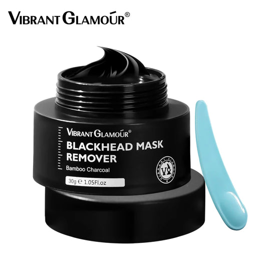 VIBRANT GLAMOUR Bambus-Kohle Mitesser-Entferner Maske – Porenreiniger, 30g