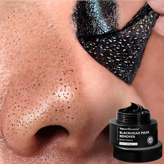 VIBRANT GLAMOUR Bambus-Kohle Mitesser-Entferner Maske – Porenreiniger, 30g