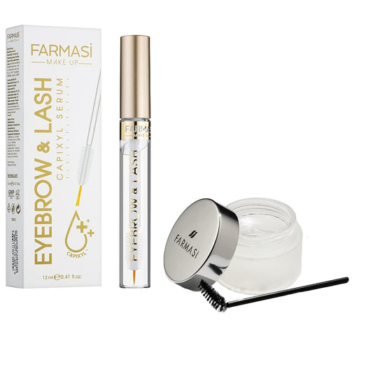 Farmasi Brow   & Lash Nourishing Set  (Styling Brow Wax 25 ml+Growth-Boosting Serum   5 ml )