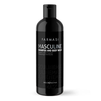 Farmasi Masculine Shampoo & Body Wash 360 ml – 2-in-1 Shampoo & Duschgel für Männer mit Zitrus- & Zedernholzduft