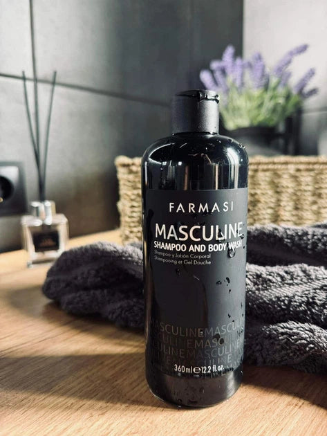 Farmasi Masculine Shampoo & Body Wash 360 ml – 2-in-1 Shampoo & Duschgel für Männer mit Zitrus- & Zedernholzduft